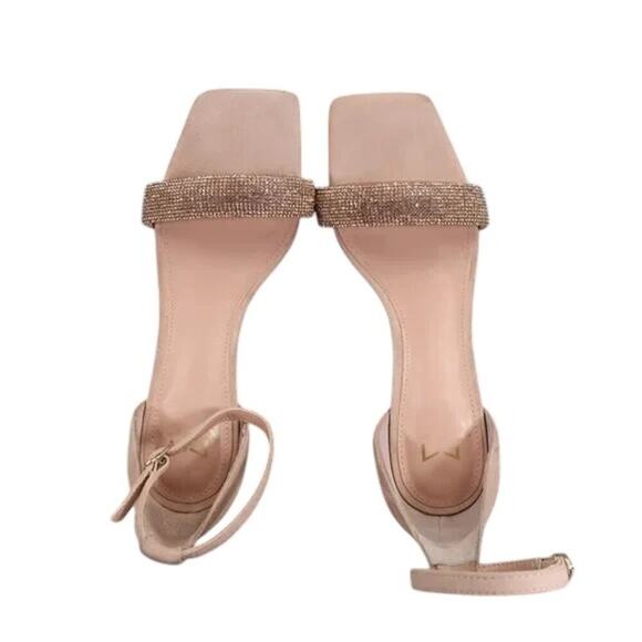 Marc Fisher Shoes Womens 7.5 Sandal Block Heel Ankle Strap Square Toe Leather - Picture 4 of 12